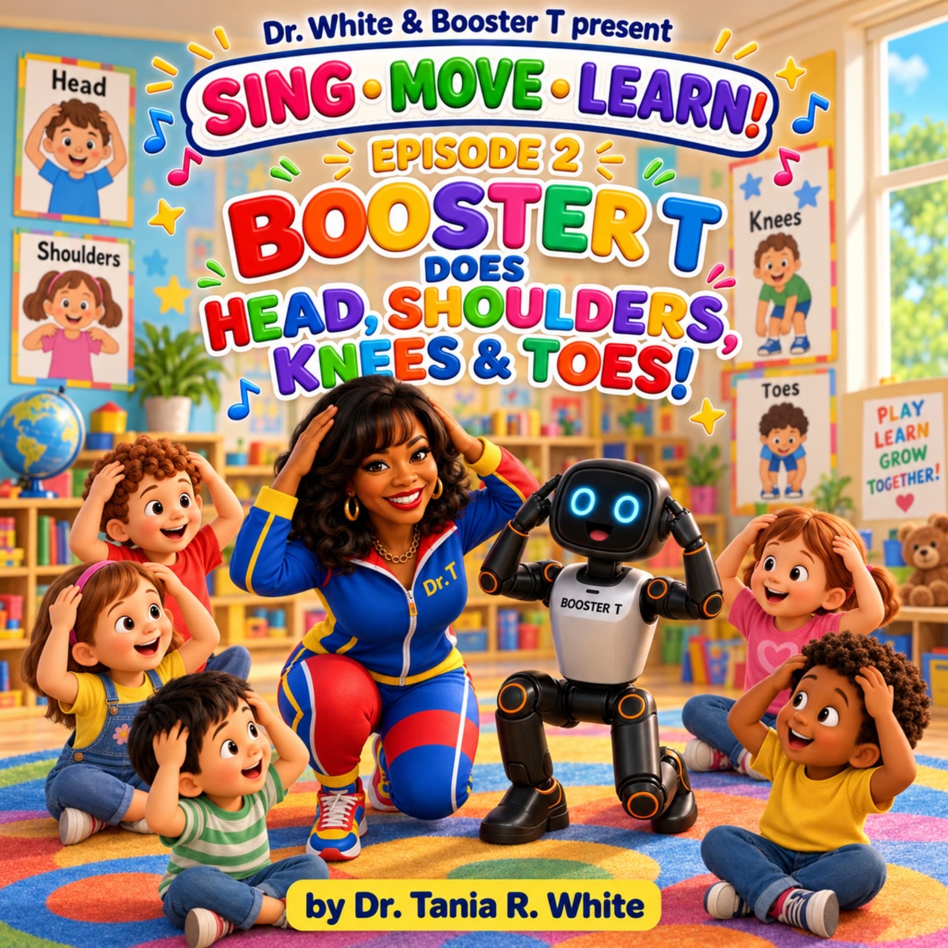 Cover of Booster T Does Head, Shoulders, Knees & Toes!
